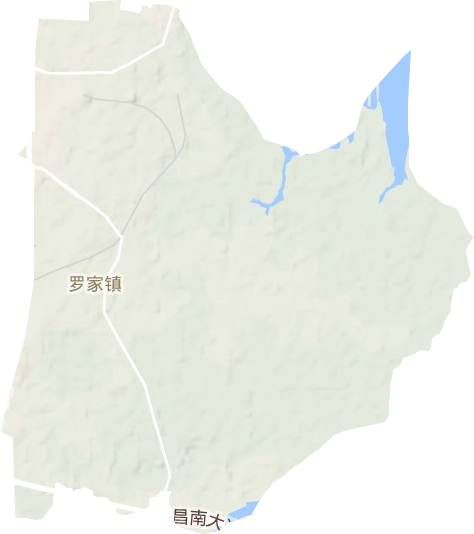 罗家镇地形地图