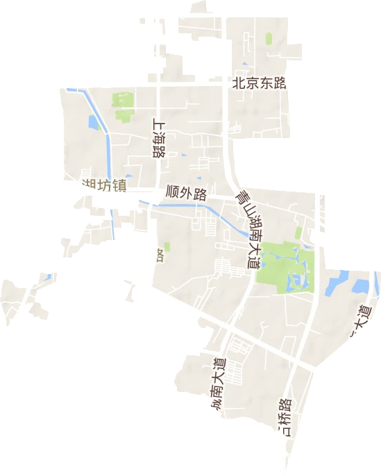 湖坊镇地形地图