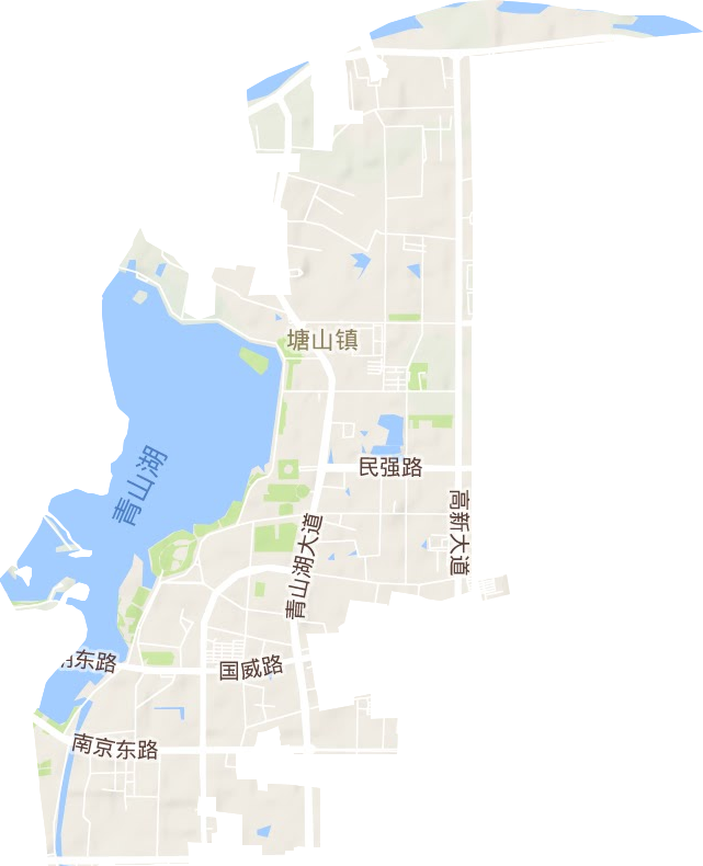塘山镇地形地图