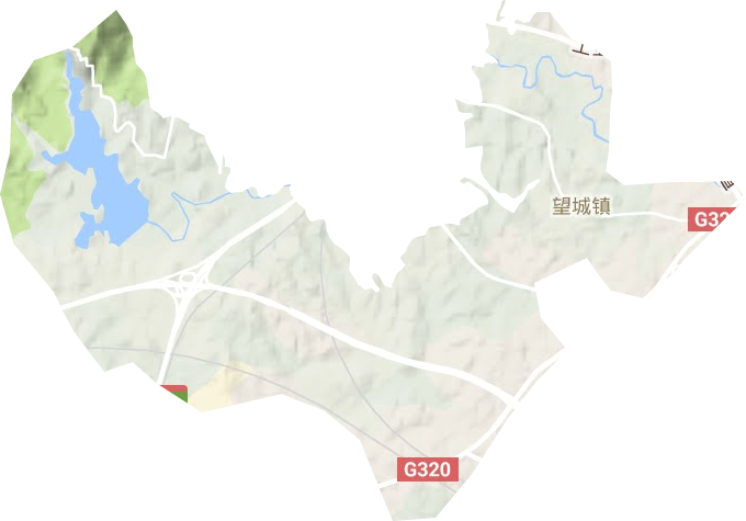 望城镇地形地图