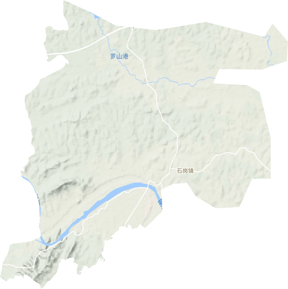 石岗镇地形地图
