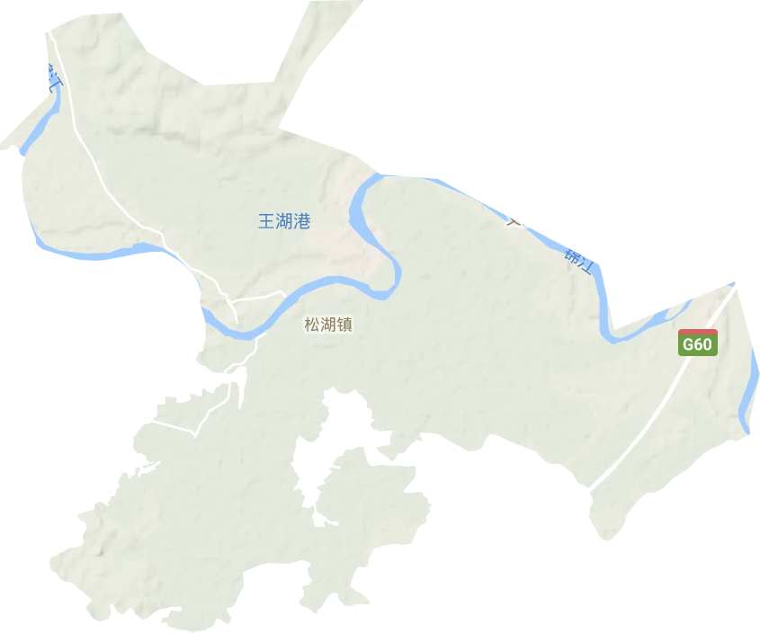 松湖镇地形地图
