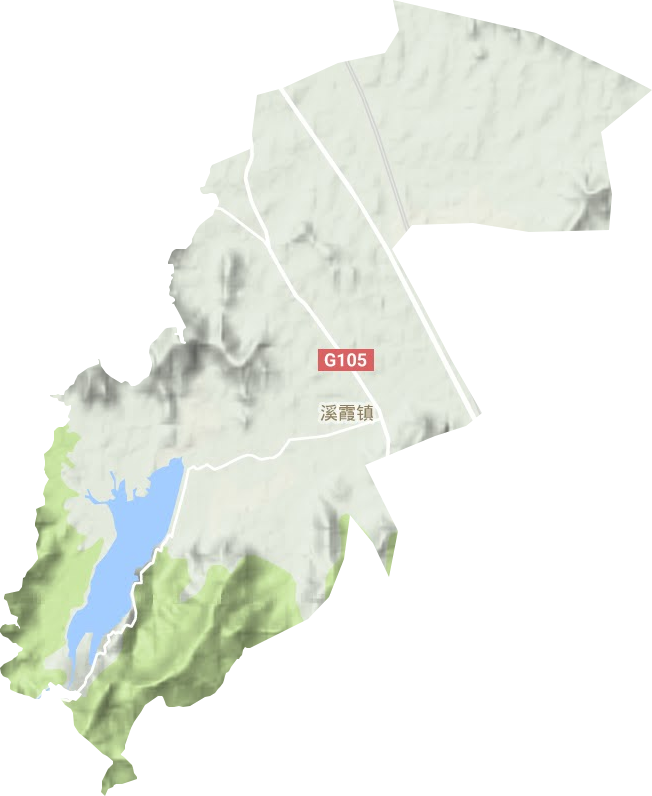 溪霞镇地形地图