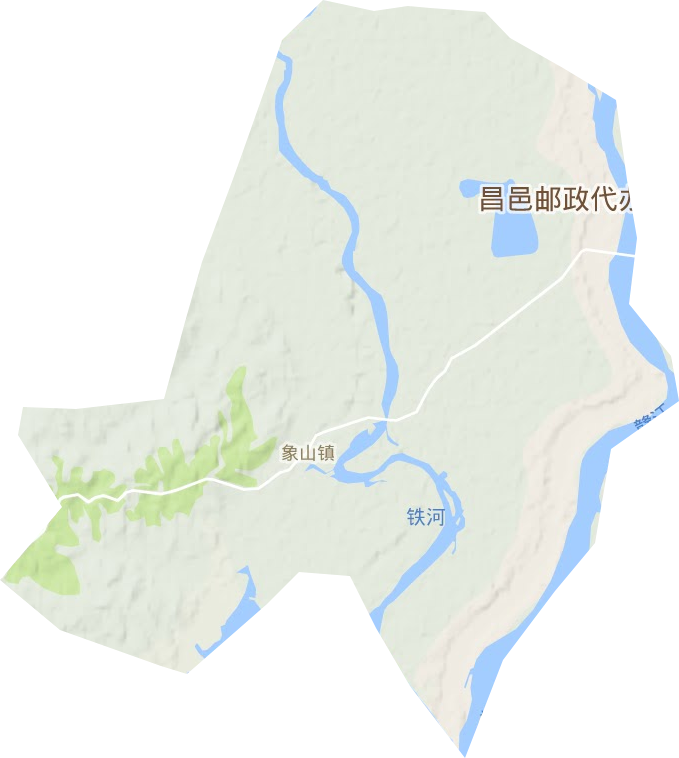 象山镇地形地图