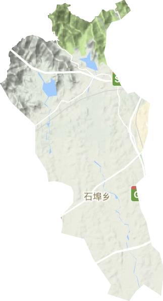 石埠镇地形地图