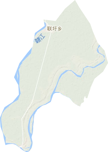 联圩镇地形地图