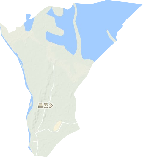 昌邑乡地形地图