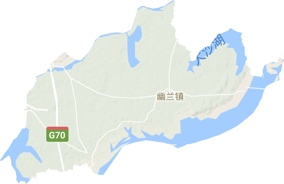 幽兰镇地形地图
