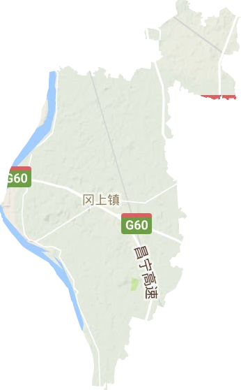 冈上镇地形地图