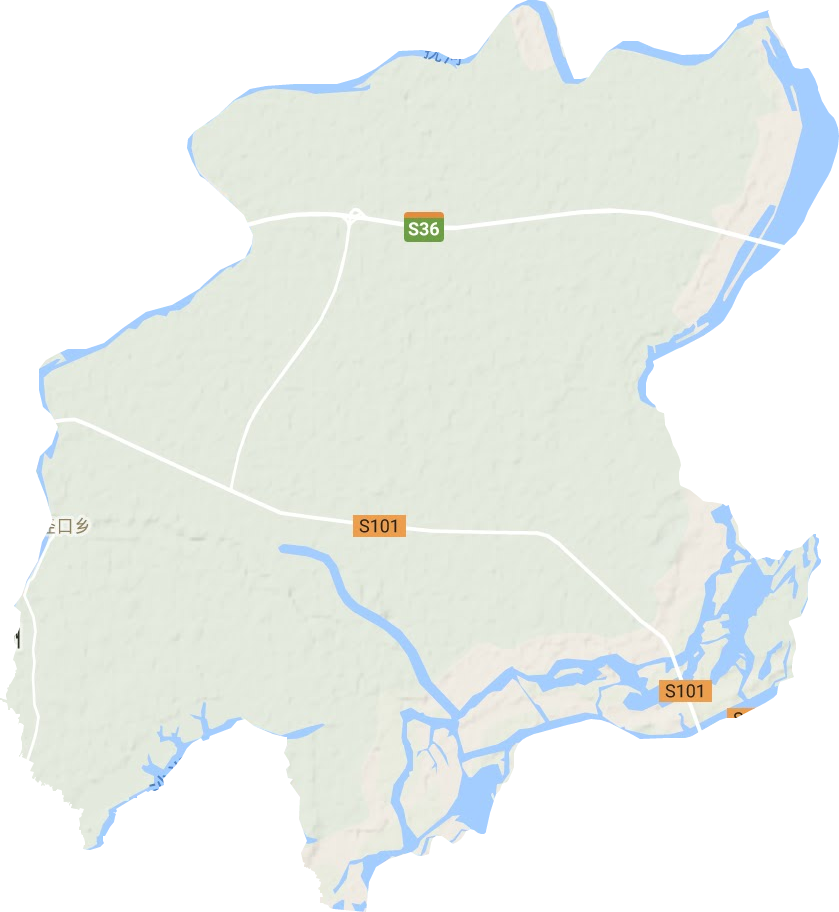 泾口乡地形地图