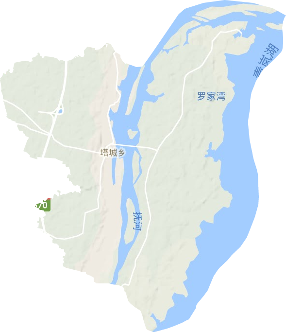 塔城乡地形地图