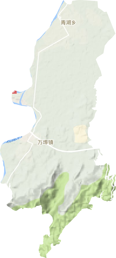 万埠镇地形地图