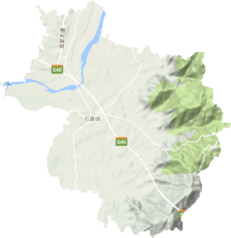 石鼻镇地形地图