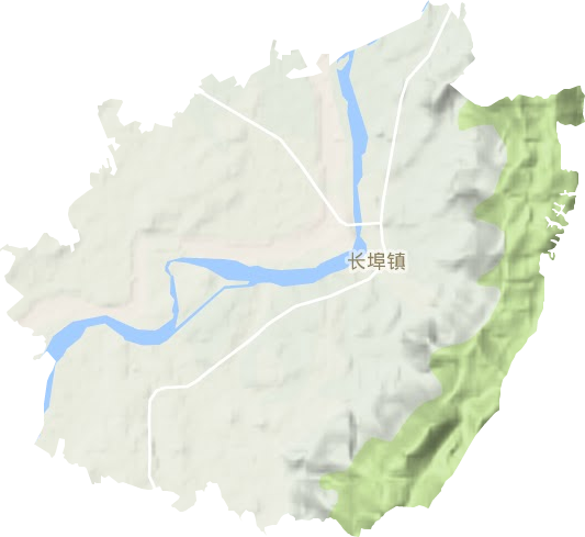 长埠镇地形地图