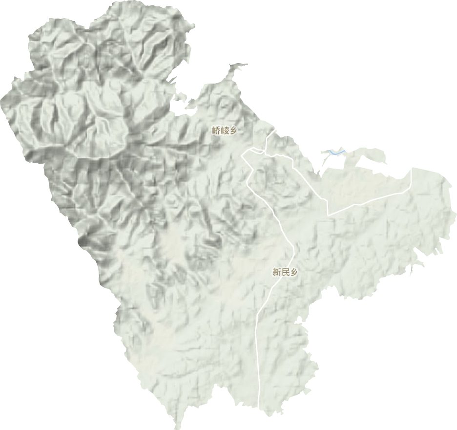 新民乡地形地图
