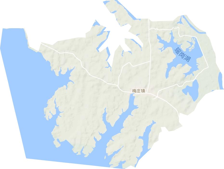 梅庄镇地形地图