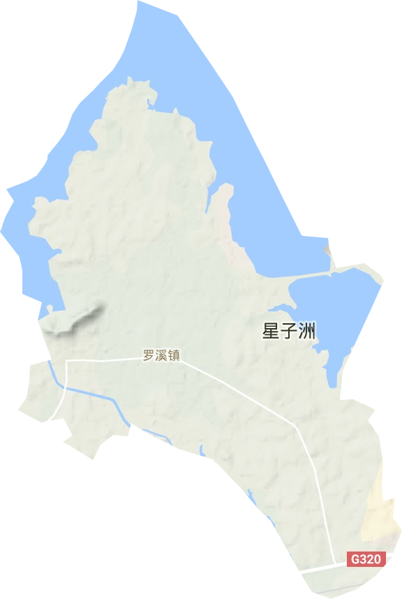 罗溪镇地形地图