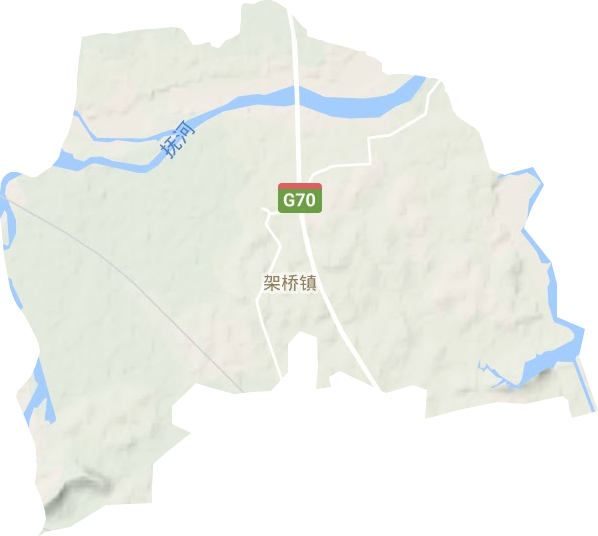 架桥镇地形地图