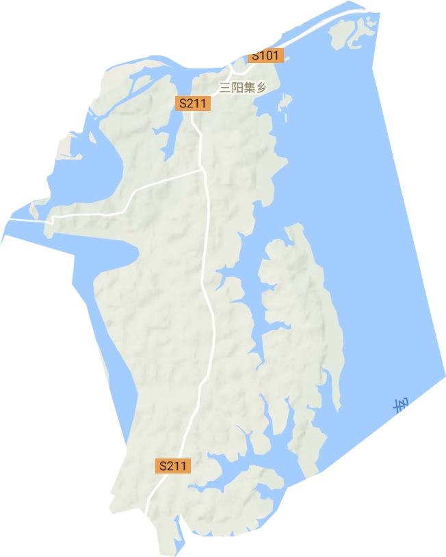 三阳集乡地形地图