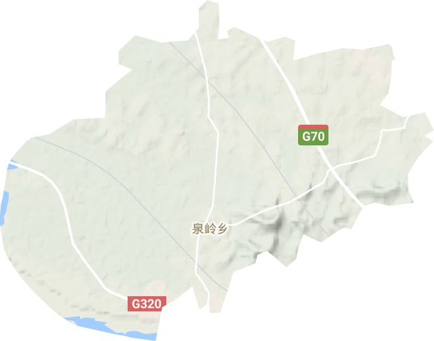泉岭乡地形地图