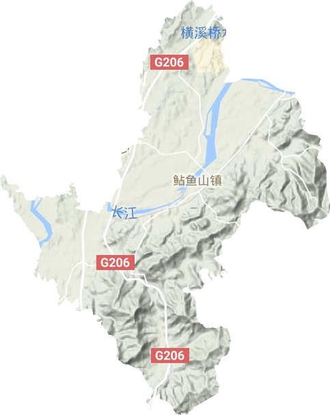 鲇鱼山镇地形地图