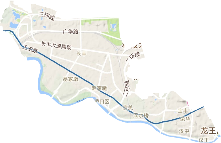 硚口区地形地图