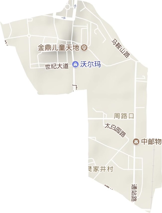 周路口街道地形地图