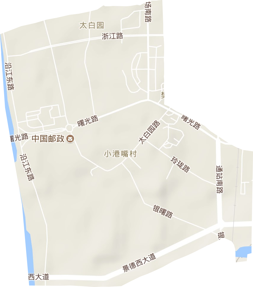 太白园街道地形地图