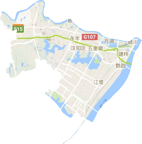汉阳区地形地图