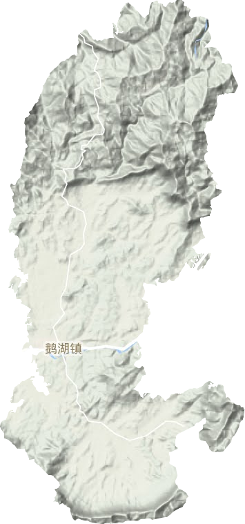 鹅湖镇地形地图