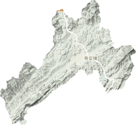 寿安镇地形地图