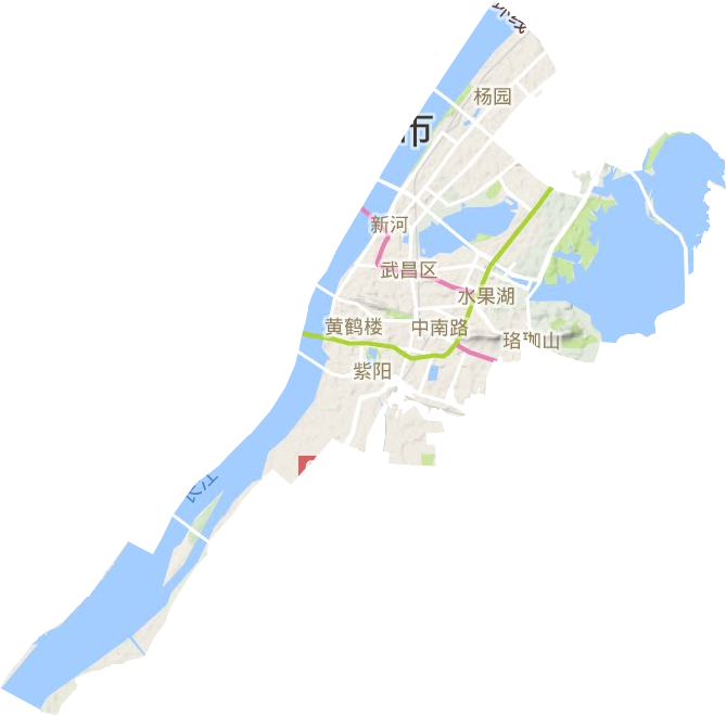武昌区地形地图
