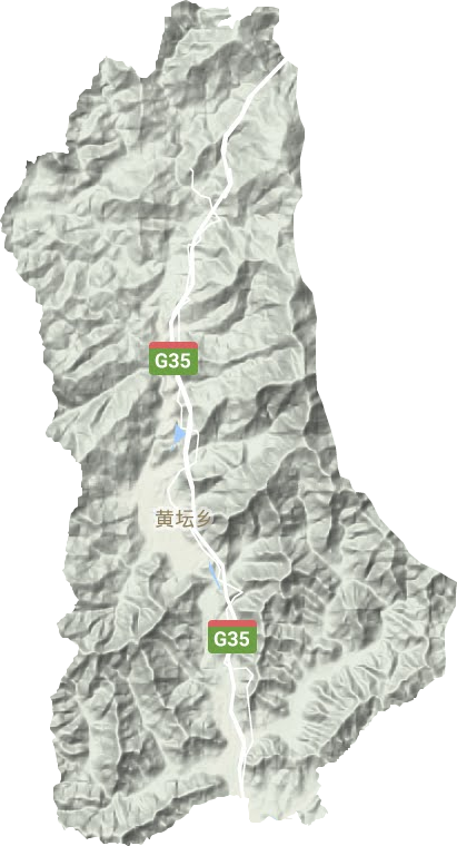 黄坛乡地形地图