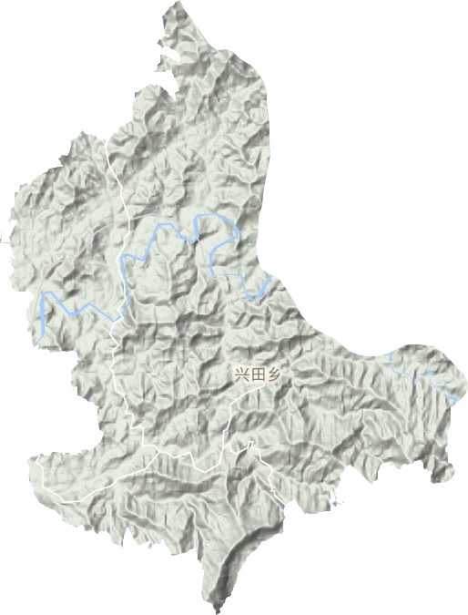 兴田乡地形地图