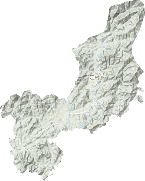 江村乡地形地图