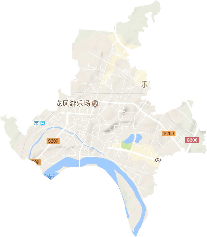 洎阳街道地形地图