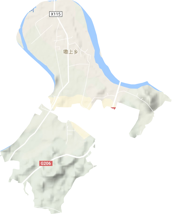 塔山街道地形地图