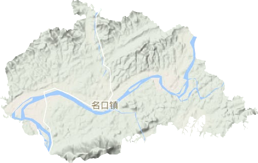名口镇地形地图