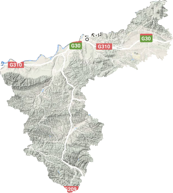 三门峡市地形地图