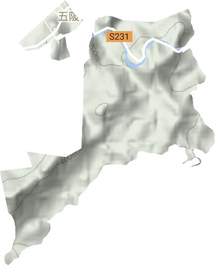 五陂下垦殖场地形地图