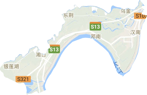 汉南区地形地图