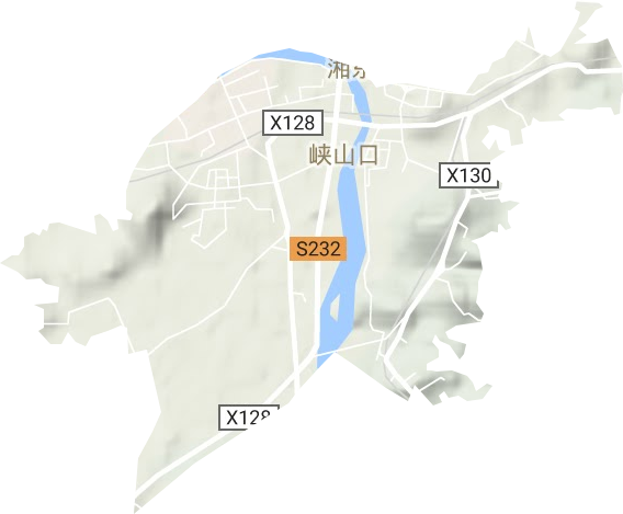 峡山口街道地形地图