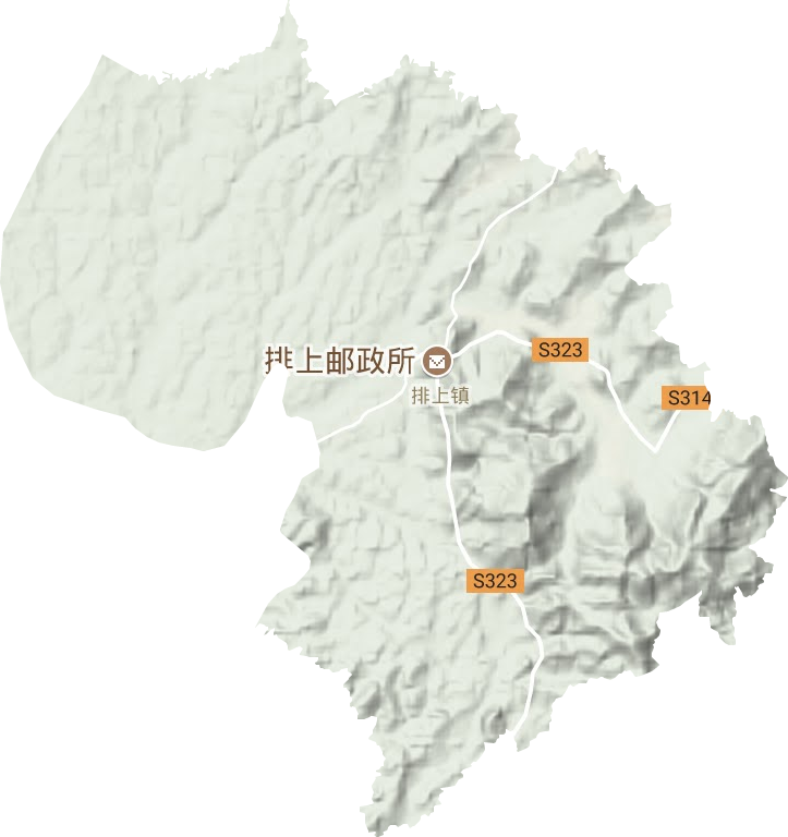排上镇地形地图