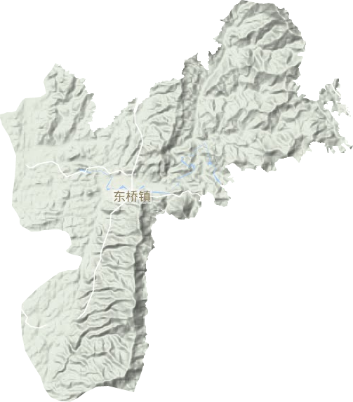 东桥镇地形地图