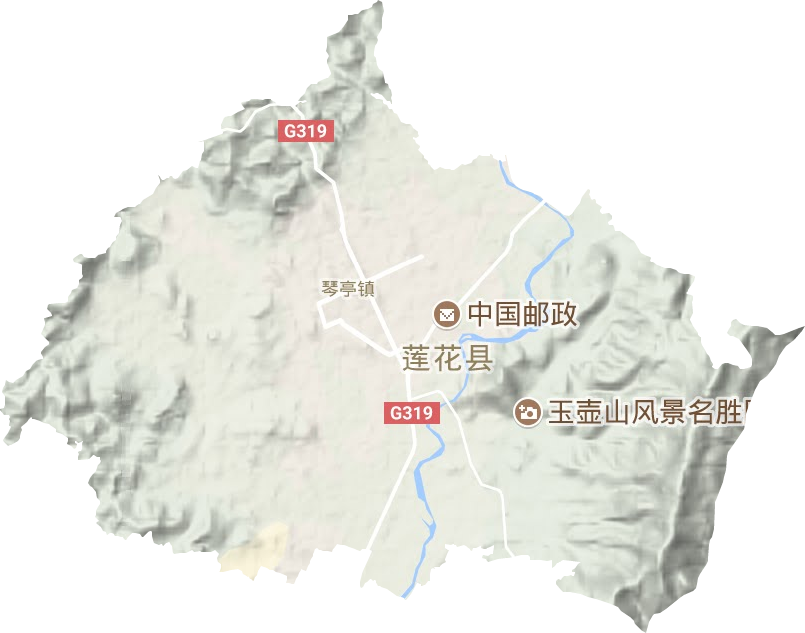 琴亭镇地形地图