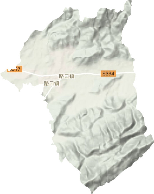 路口镇地形地图
