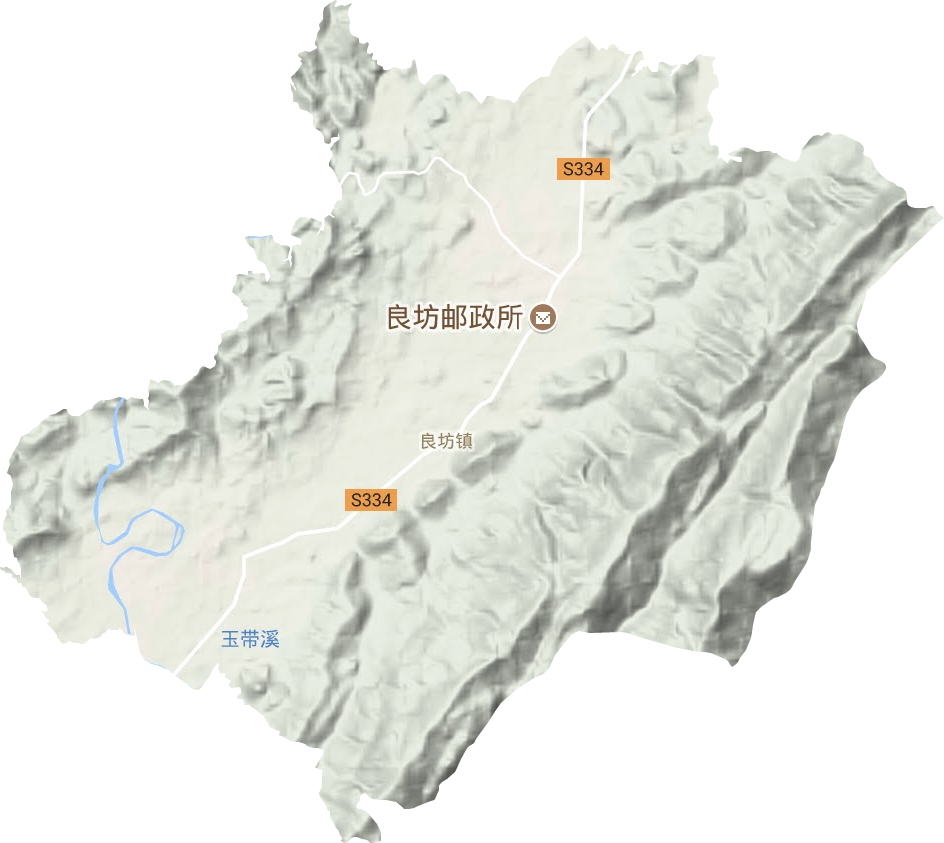 良坊镇地形地图