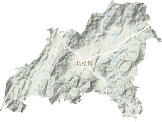 坊楼镇地形地图
