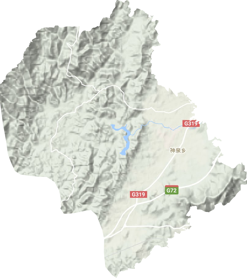 神泉乡地形地图