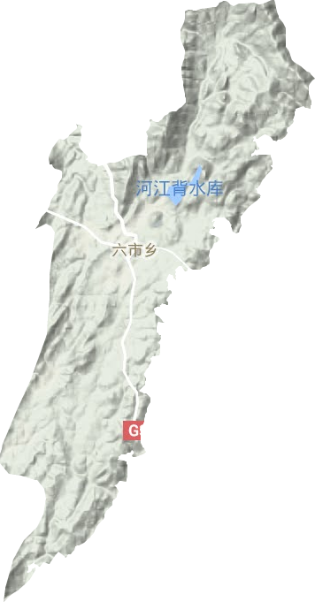 六市乡地形地图
